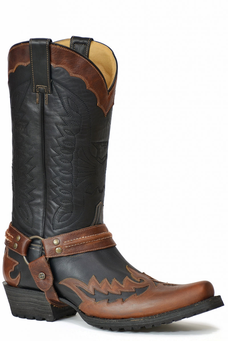 Stetson Mens Nick Biker Lug Sole Boots