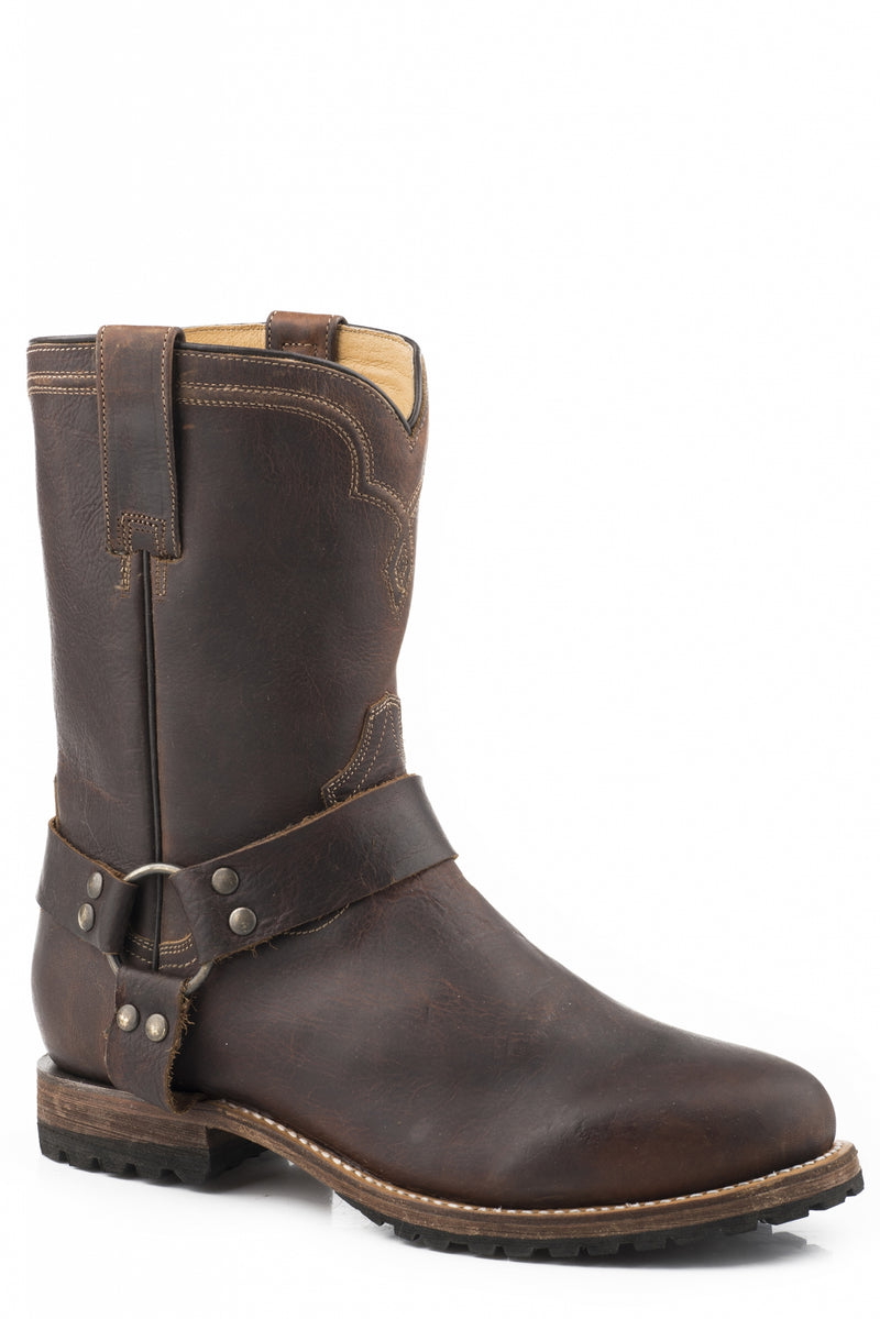Stetson Mens Puncher Harness Wide R Toe Boots