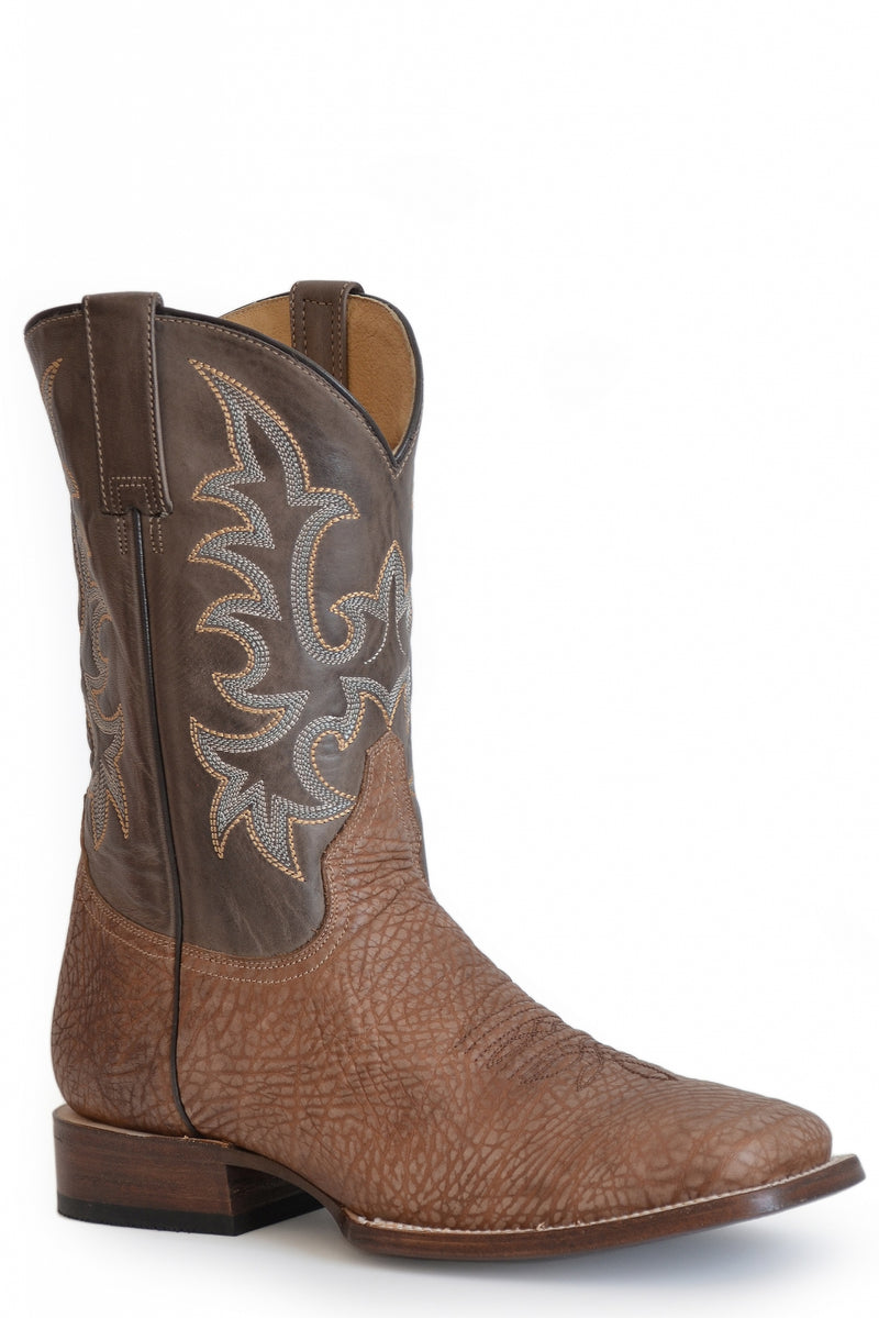 Stetson Mens Obadiah Square Toe Leather Sole Boots