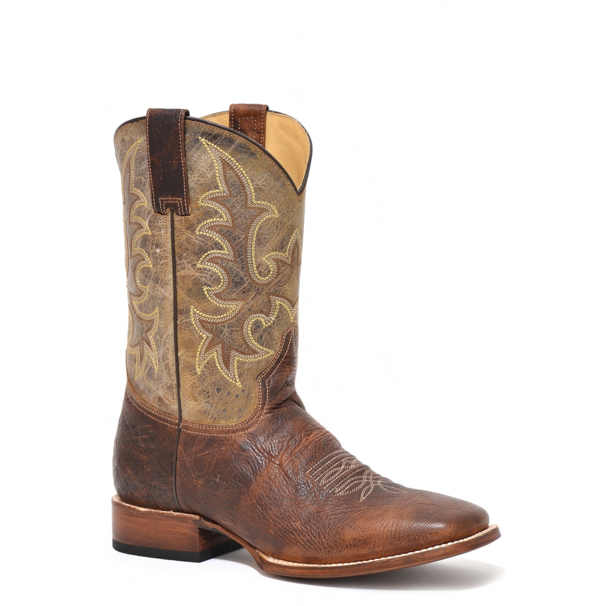 Stetson Mens Obadiah Square Toe Leather Sole Boots