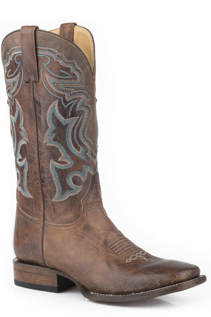 Stetson Mens Obadiah Square Toe TRU-X Insole Boots