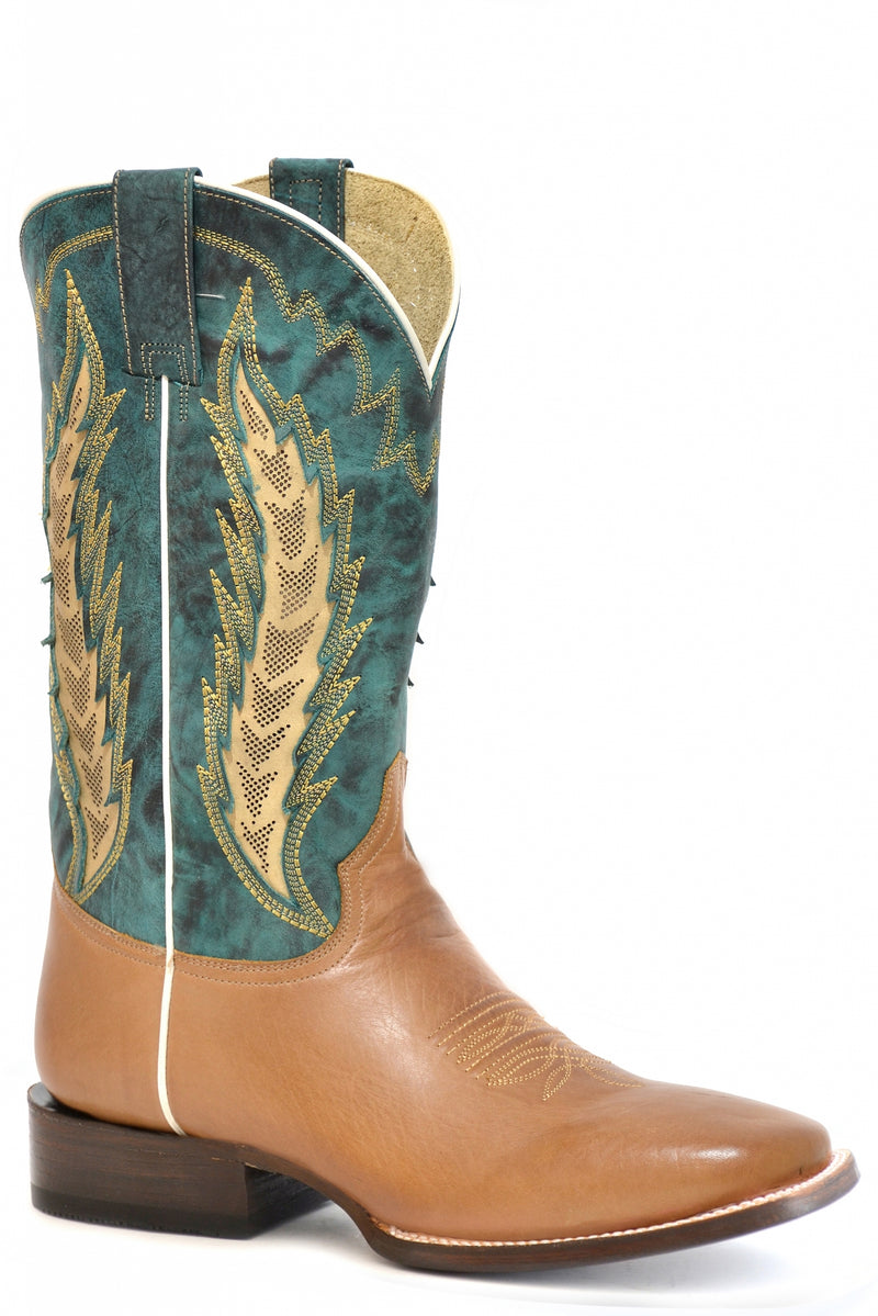 Stetson Mens Airflow Square Toe Leather Sole Boots
