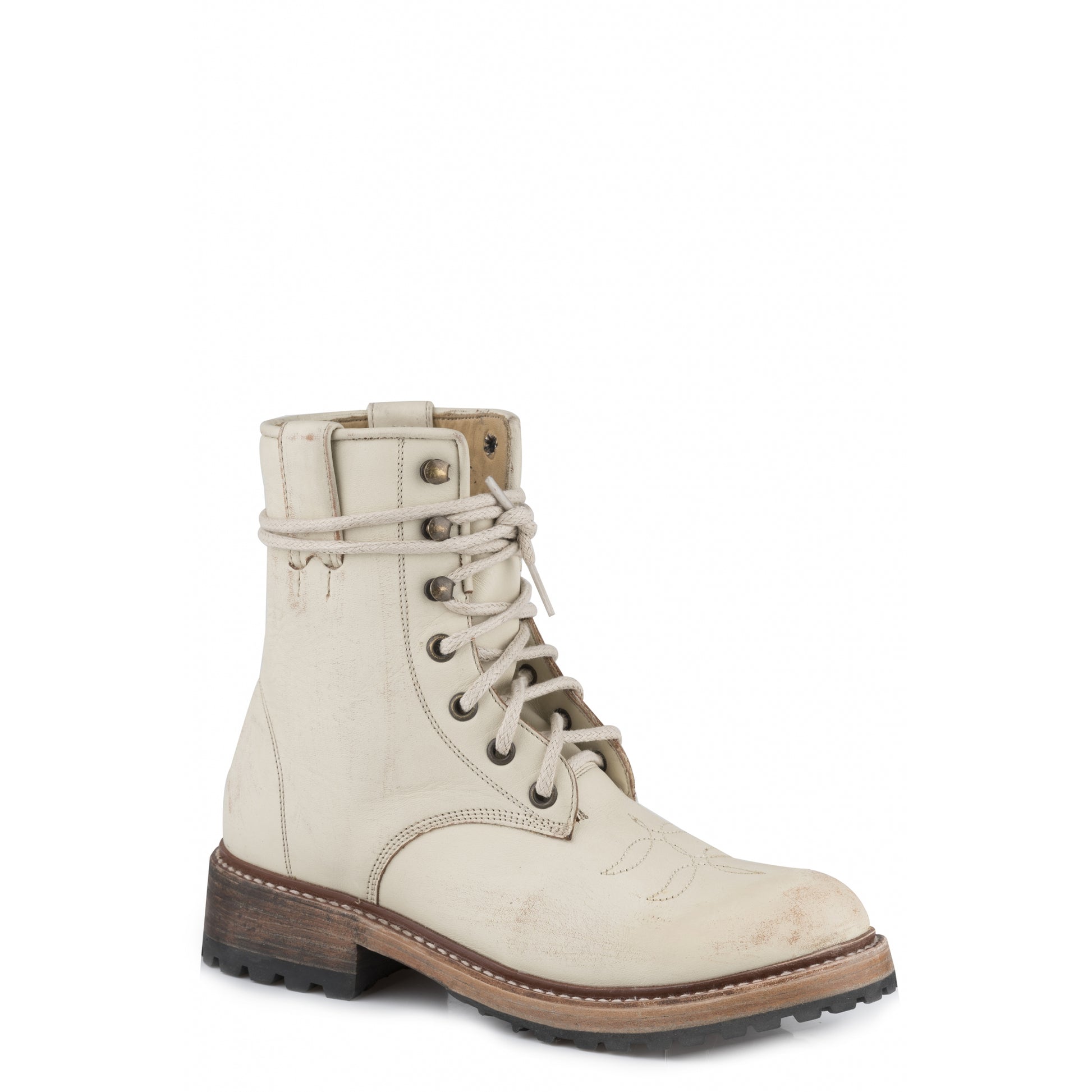 Stetson Ladies Sam Lace Up Lug Sole Boots