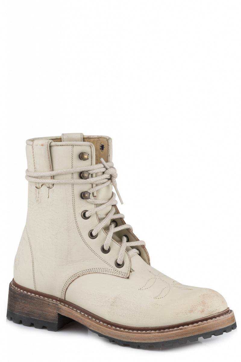 Stetson Ladies Sam Lace Up Lug Sole Boots