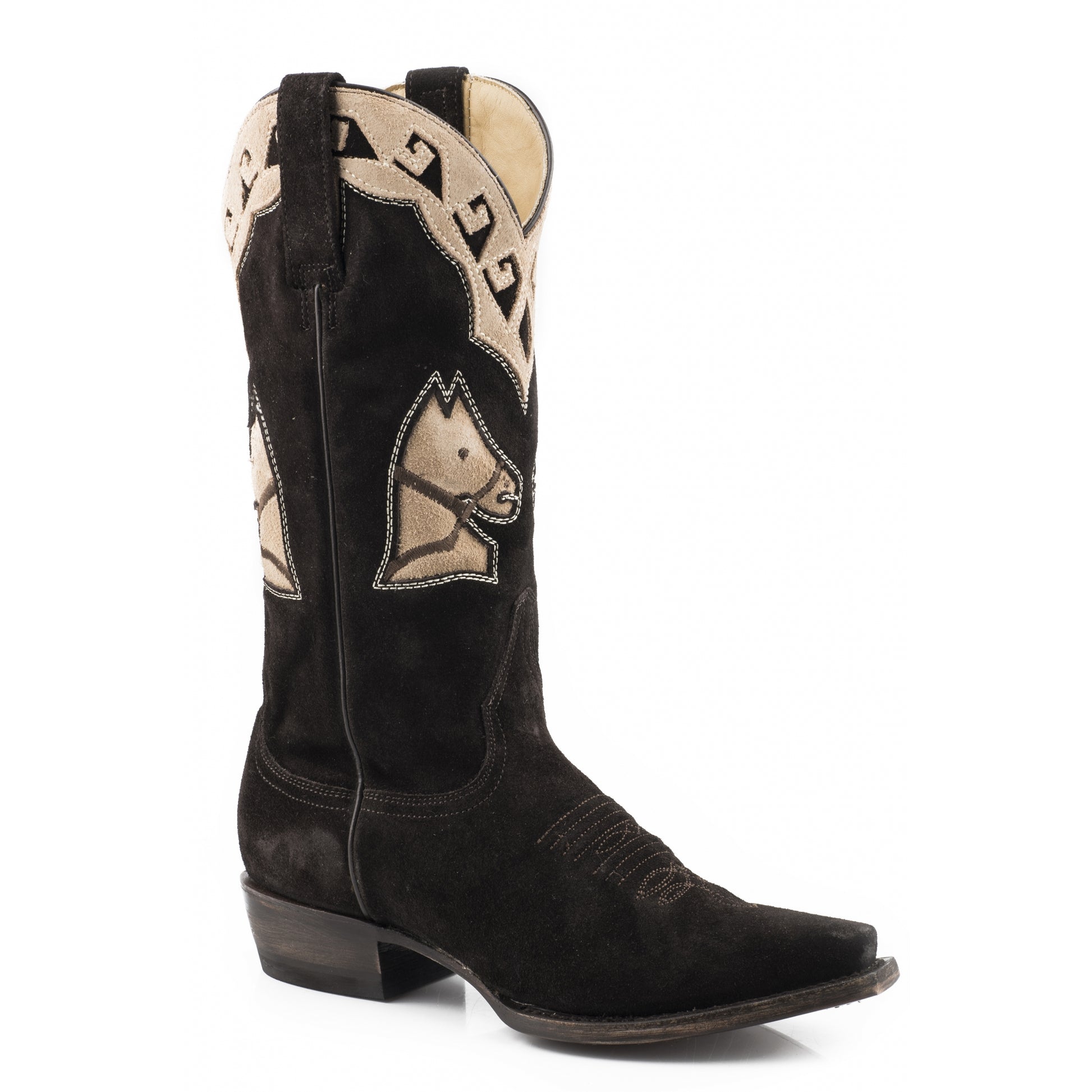 Stetson Ladies Dale Snip Toe 13" Shaft Leather Sole Boots