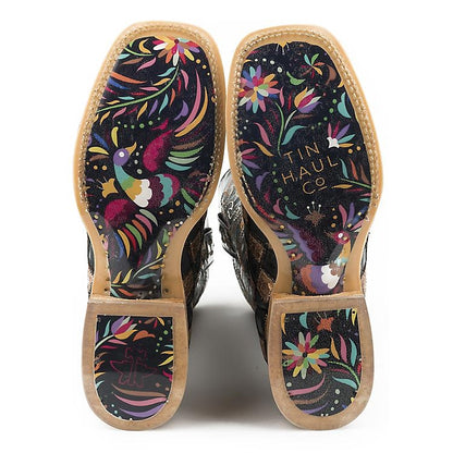 Tin Haul Ladies Boots - Ooh La La With Full of Color Sole