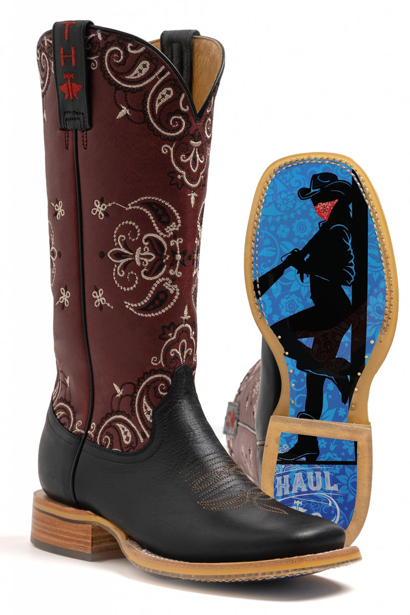 Tin Haul Ladies Square Toe Boots - Bandida with Wild Rag Sole