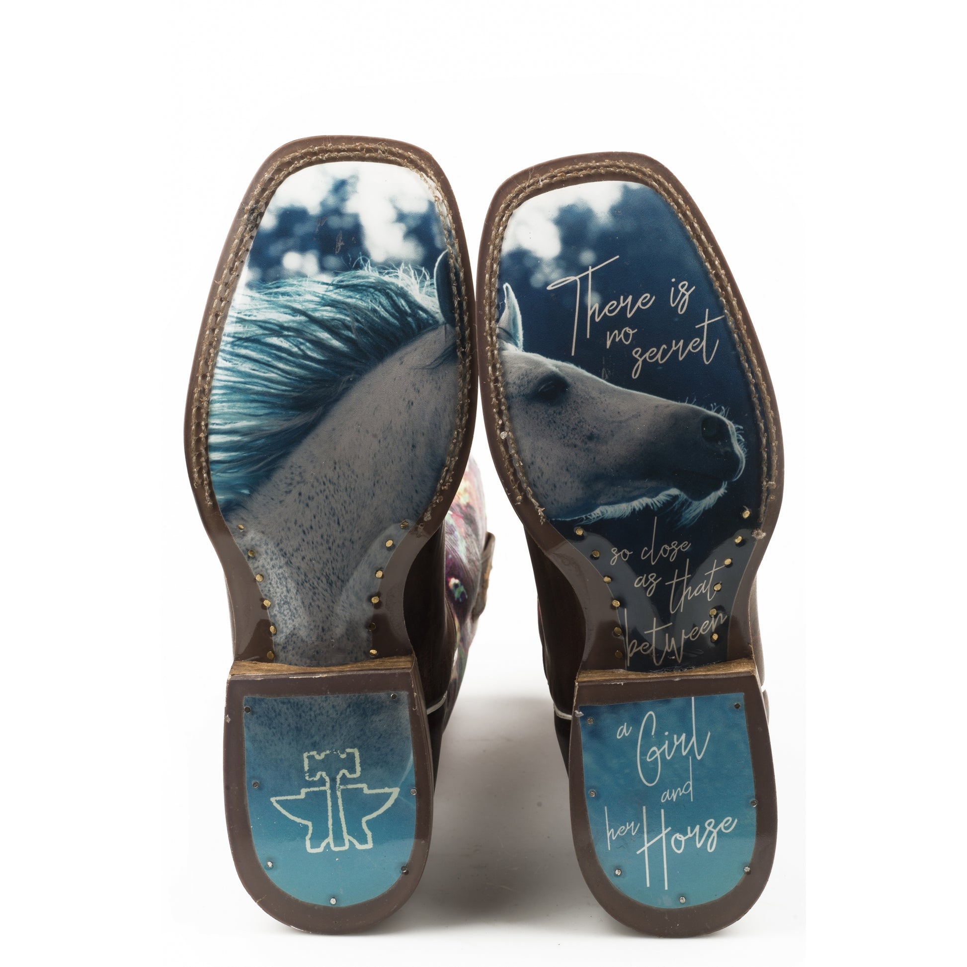 Tin Haul Ladies Square Toe Boots - Highbrow Horses with True Love Sole