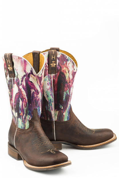 Tin Haul Ladies Square Toe Boots - Highbrow Horses with True Love Sole