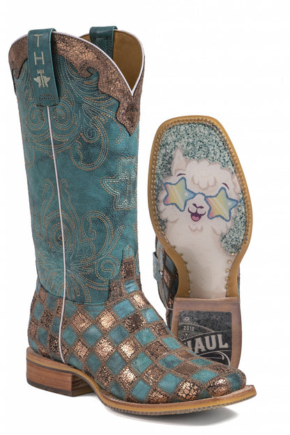 Tin Haul Ladies Square Toe Boots - No Prob-Lama with Lama Sole