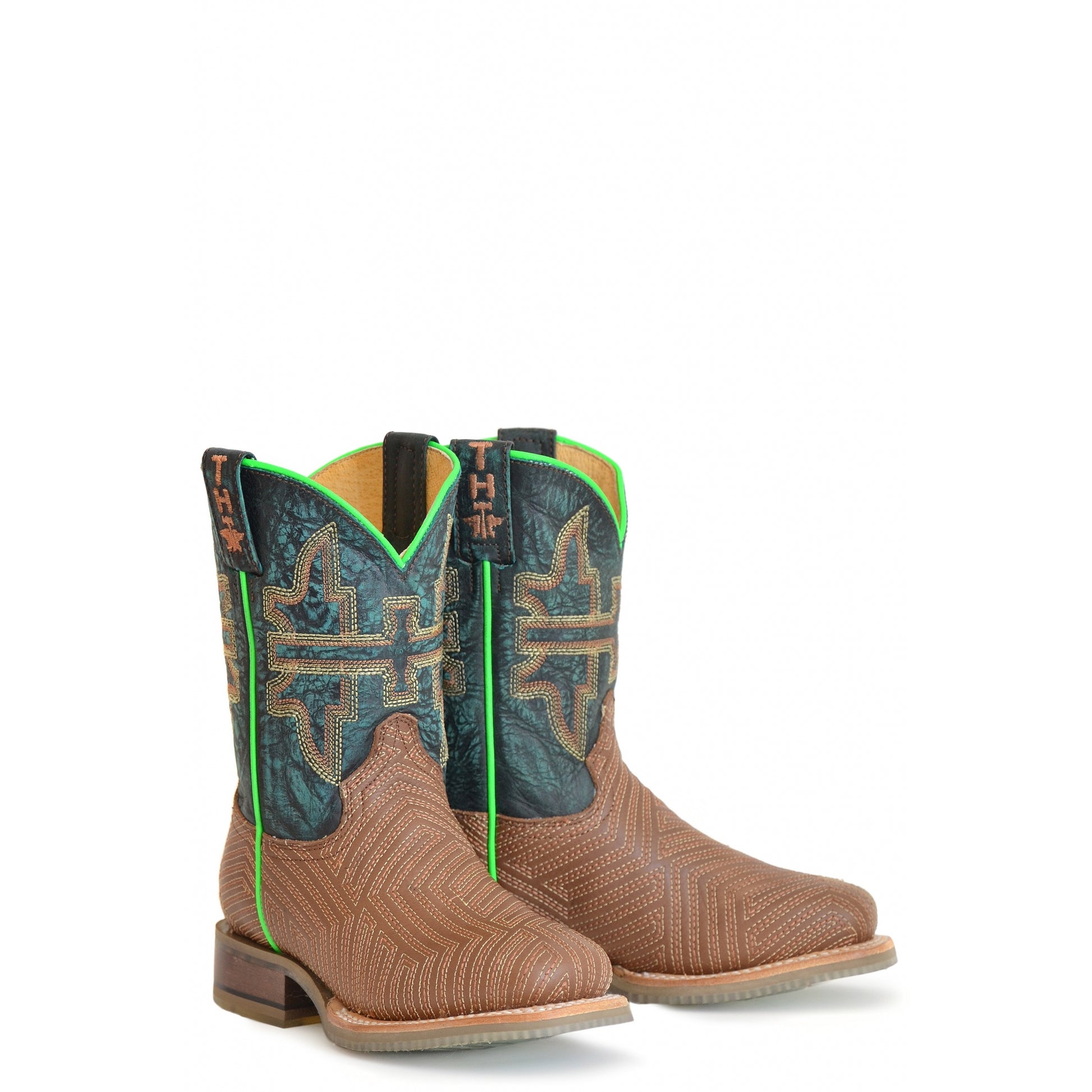 Tin Haul Big Kids Boots - Rowdy with Wild West Rodeo Sole