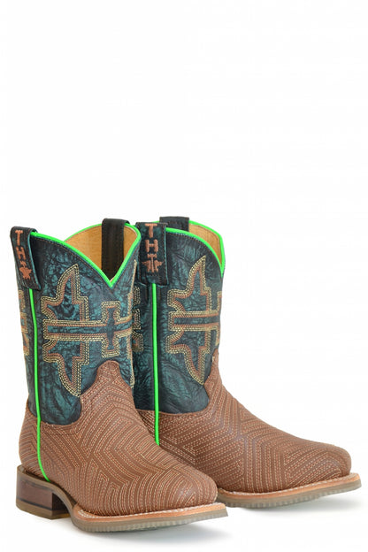 Tin Haul Big Kids Boots - Rowdy with Wild West Rodeo Sole