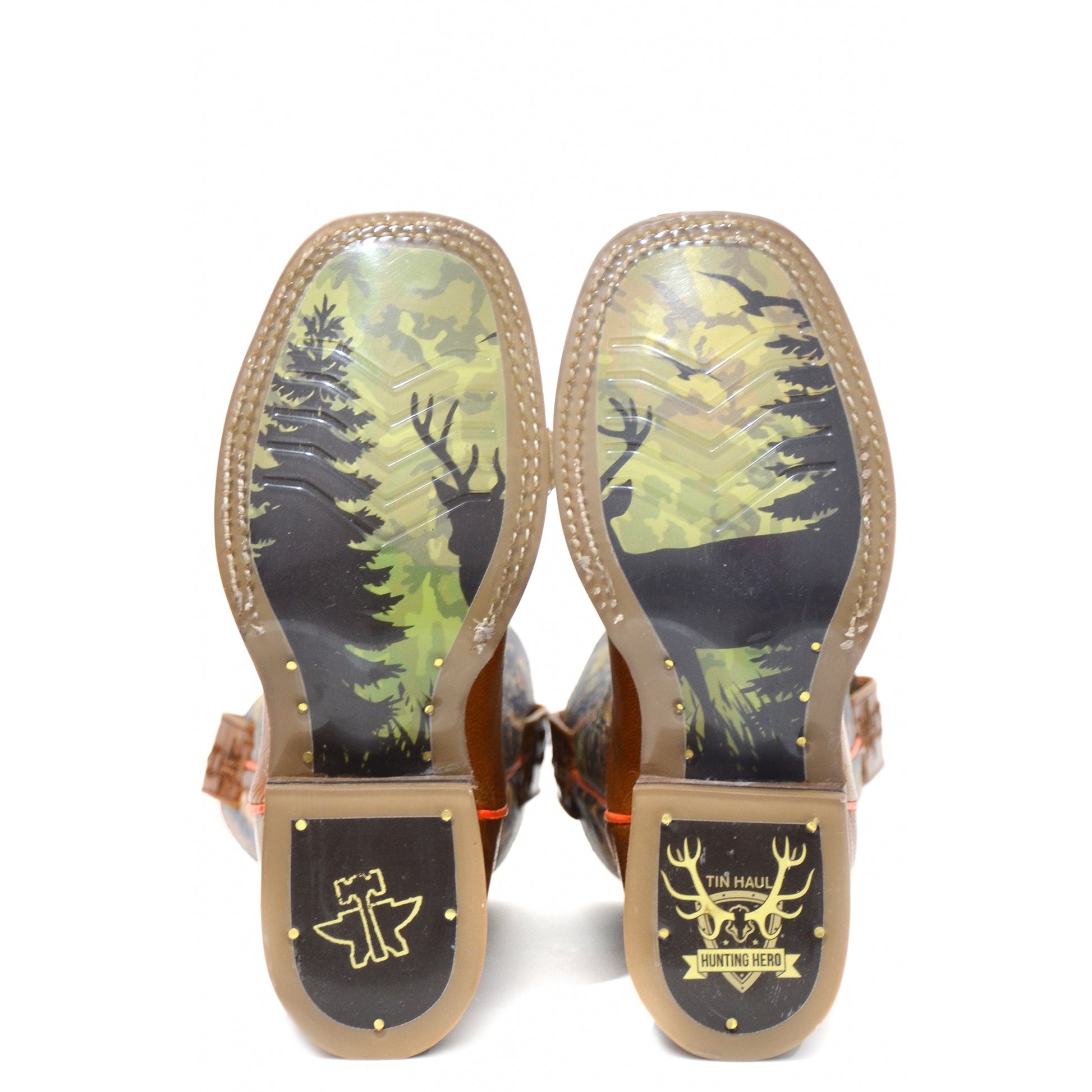 Tin Haul Big Kids Boots - Born To Be Outdoors with Buck Sole