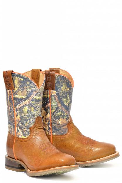 Tin Haul Big Kids Boots - Born To Be Outdoors with Buck Sole