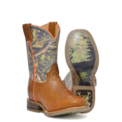 Tin Haul Big Kids Boots - Born To Be Outdoors with Buck Sole