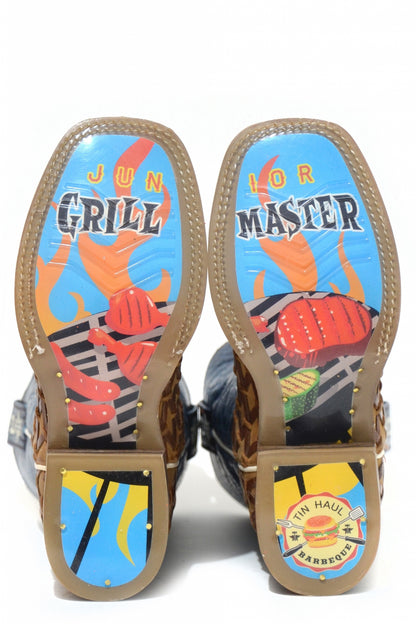 Tin Haul Big Kids Boots -Grill Master Junior with Junior Grill Master Sole