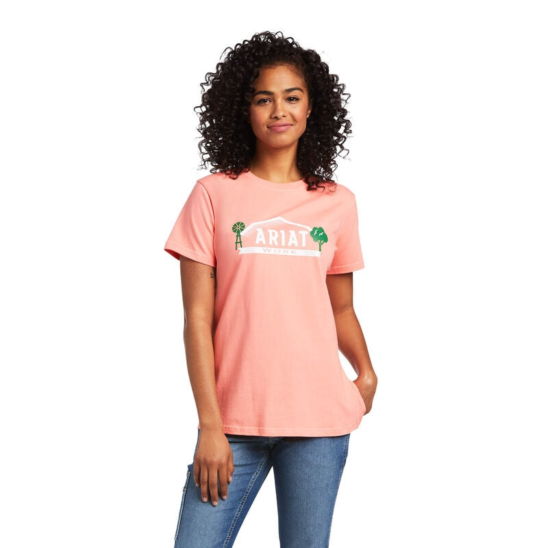 Ariat Ladies Rebar Cotton Strong Farm Graphic T-Shirt