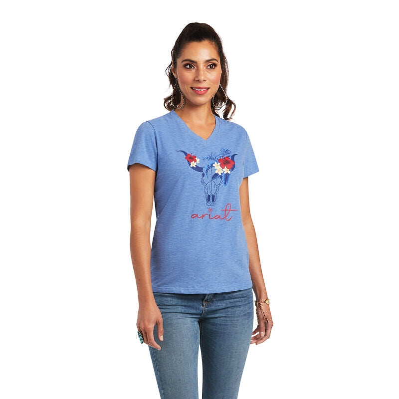 Ariat Ladies REAL Tropic Steerhead Tee Shirt