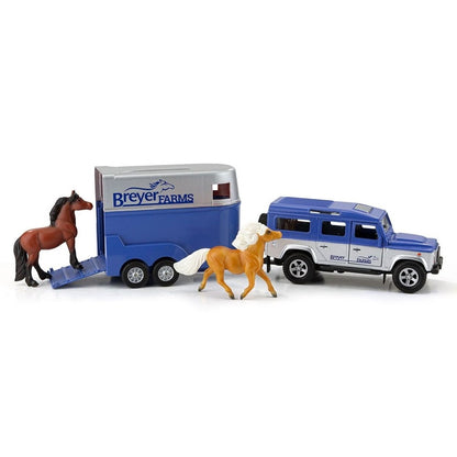 Breyer Farms Land Rover And Tag-A-Long Horse Trailer