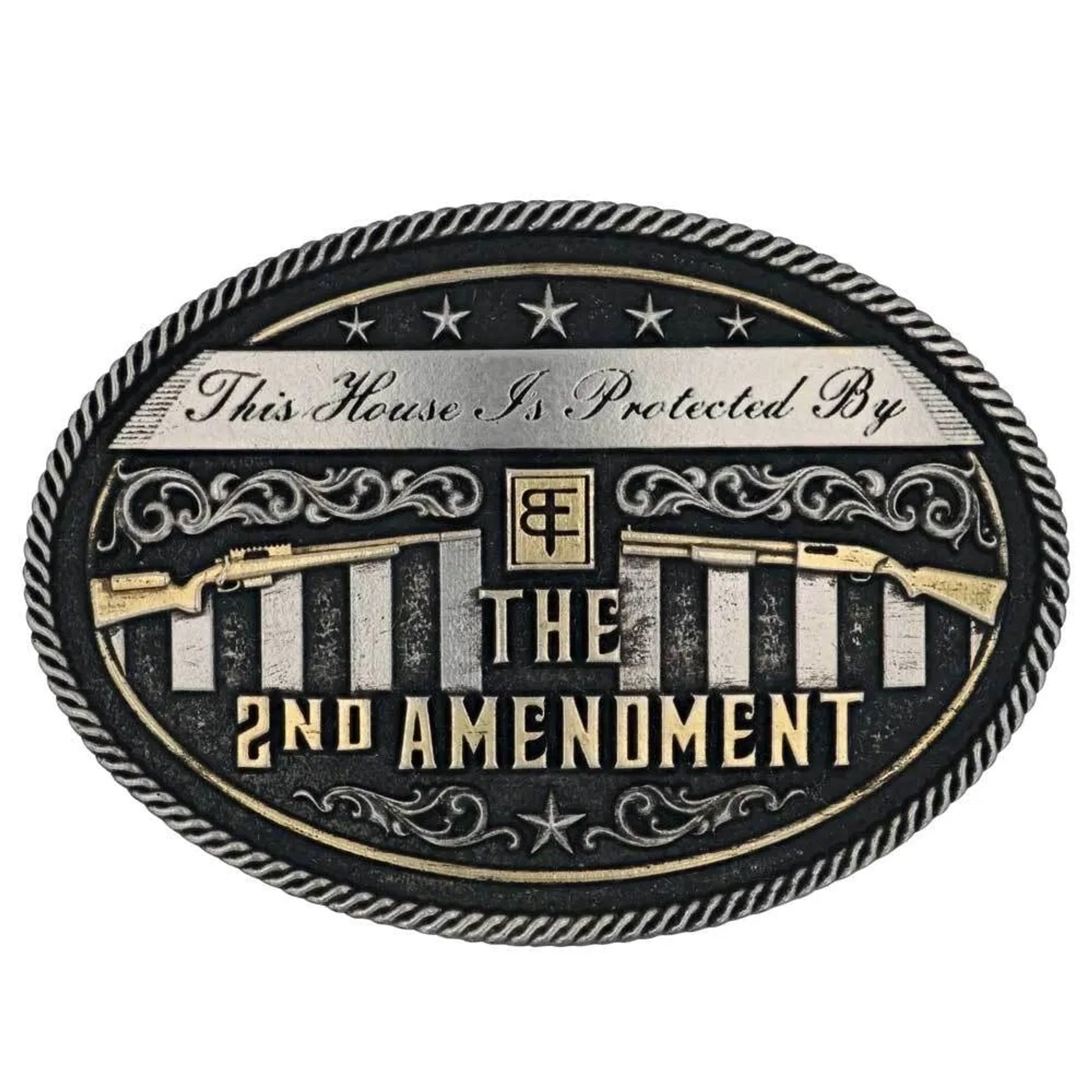 Montana Silversmiths Protected House Warrior Collection Attitude Buckle