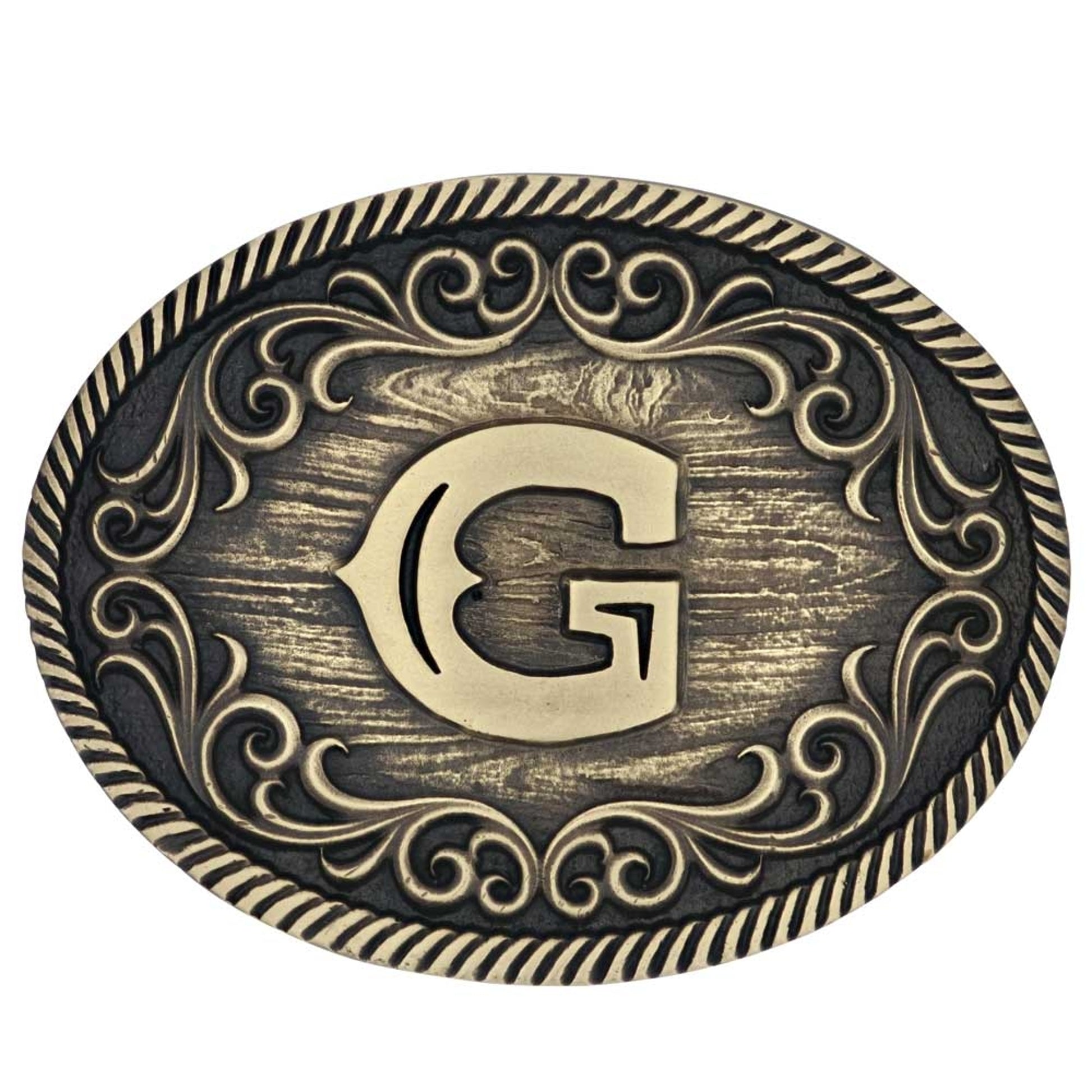 Montana Silversmiths Filigree Initial Attitude Belt Buckle