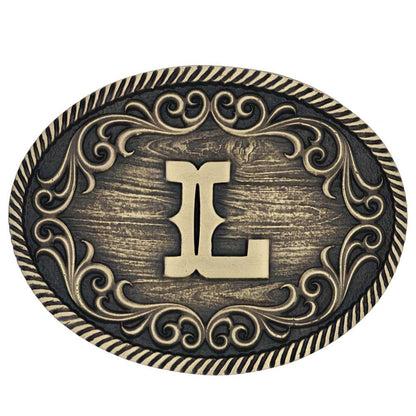 Montana Silversmiths Filigree Initial Attitude Belt Buckle