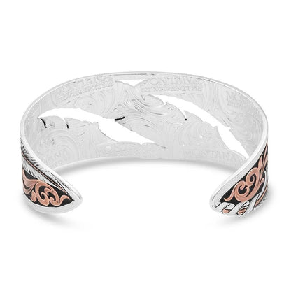 Montana Silversmiths Wind Dancer Pierced Feather Cuff Bracelet