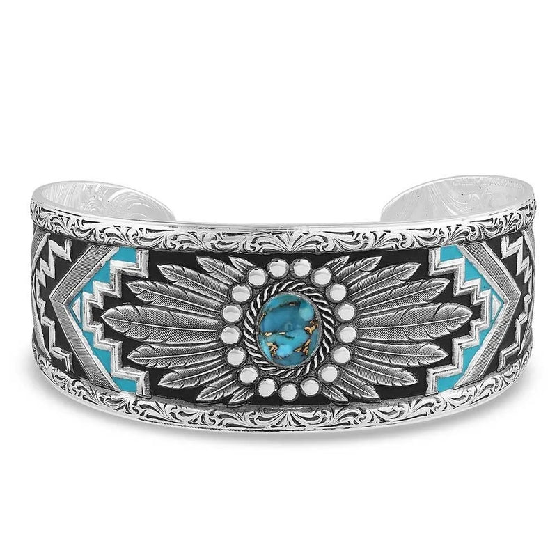 Montana Silversmiths Blue Spring Turquoise Cuff Bracelet