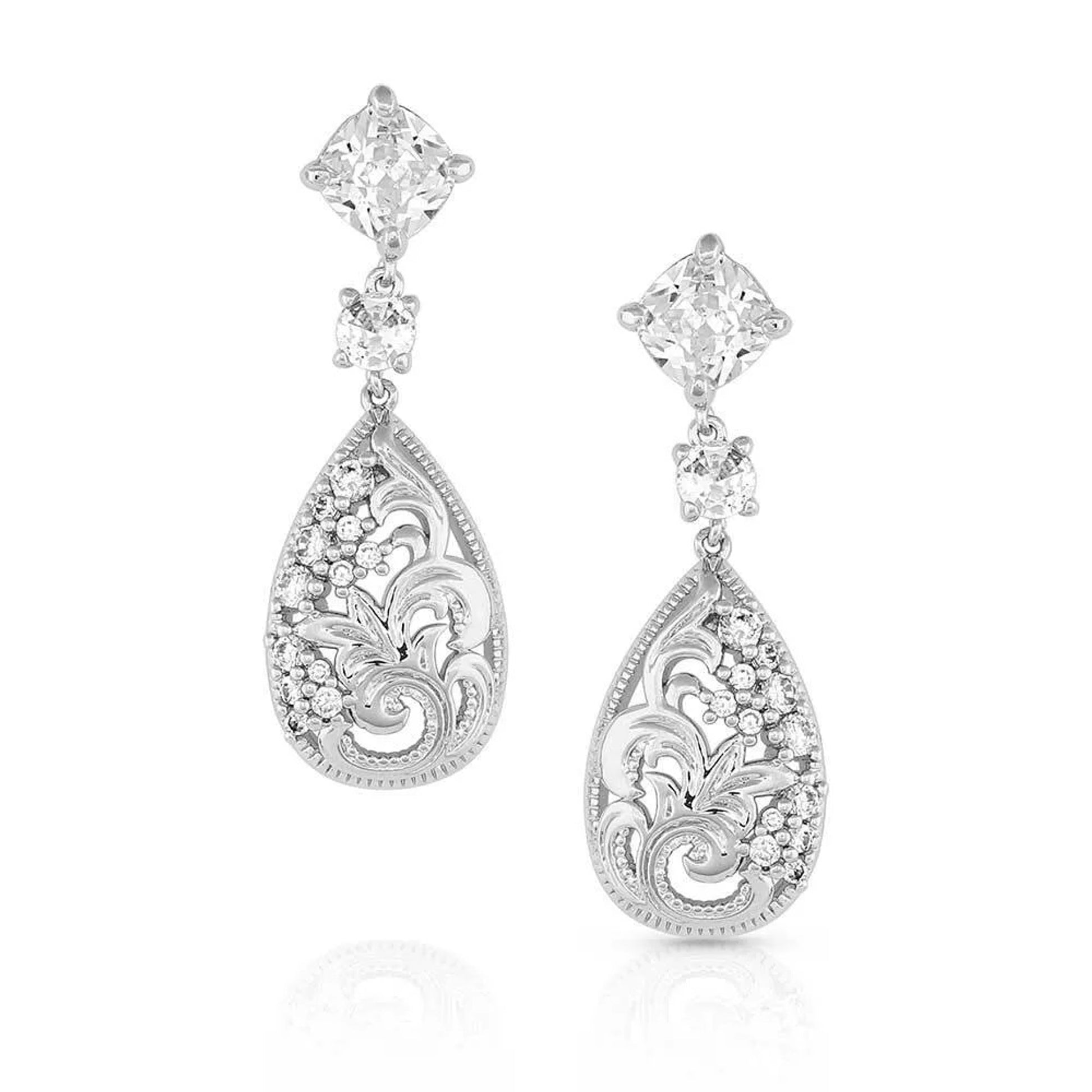 Montana Silversmiths Moonlight Garden Crystal Earrings