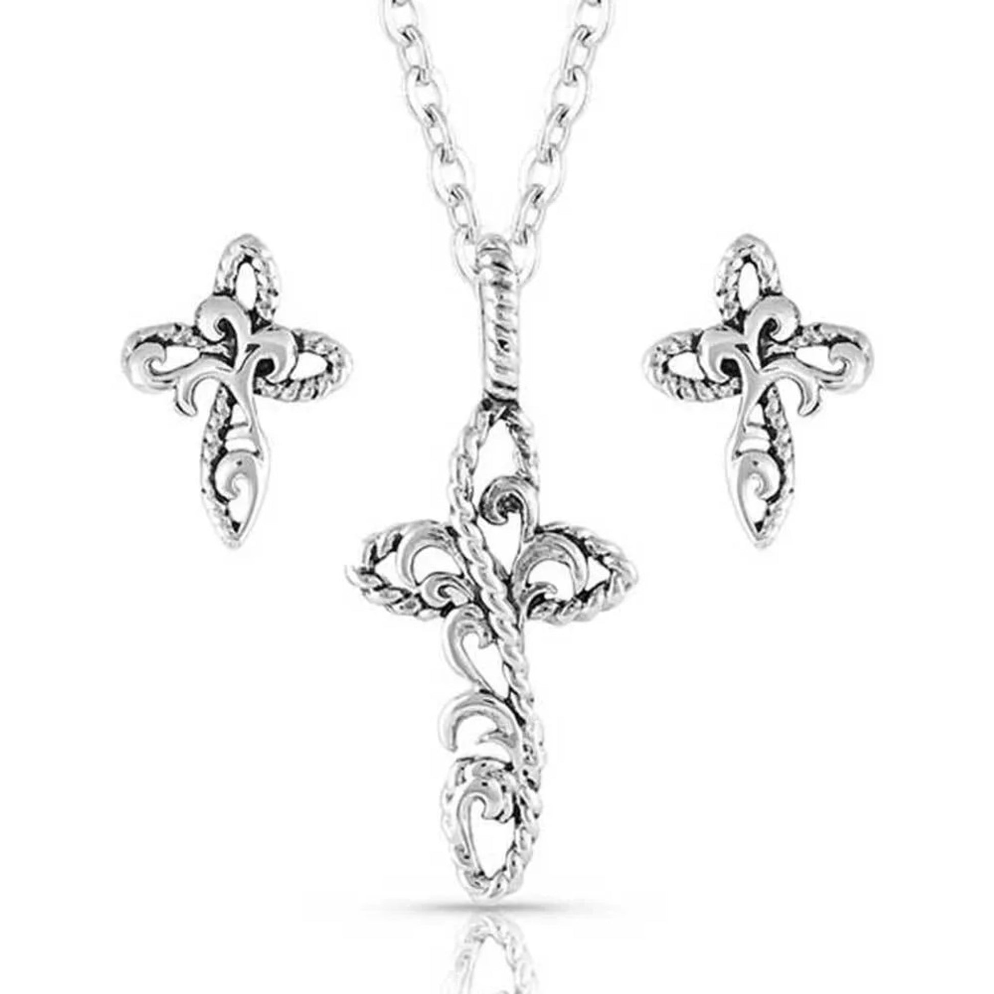 Montana Silversmiths Hold Steady Faith Cross Jewelry Set