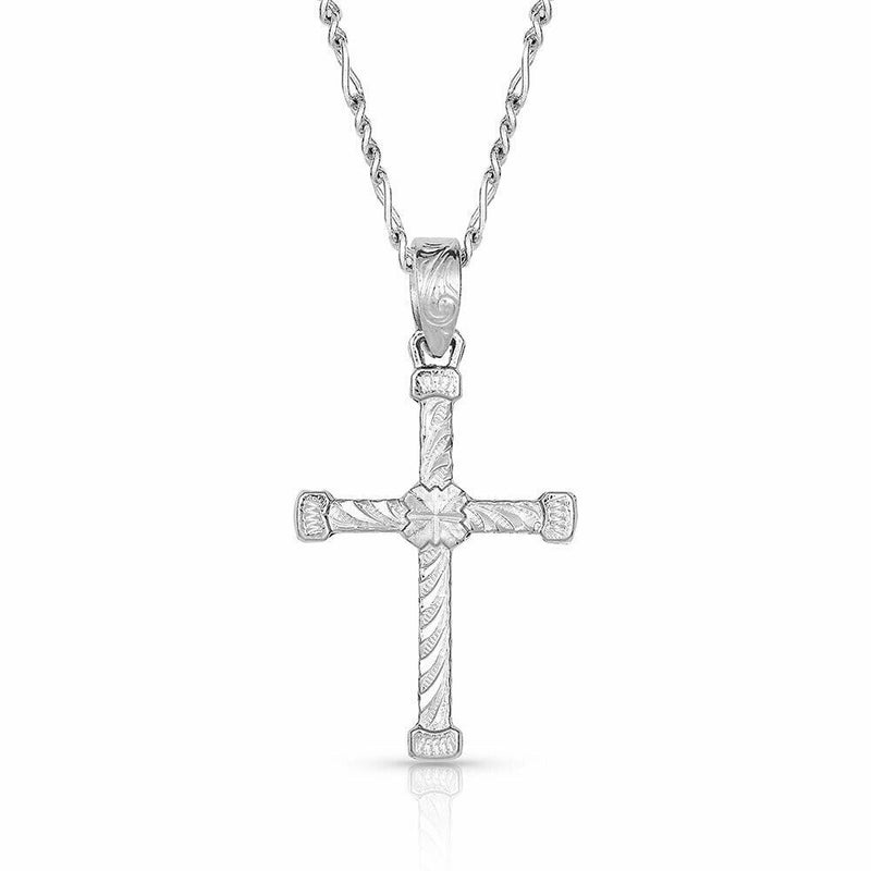 Montana Silversmiths Ornate Curled Cross Necklace