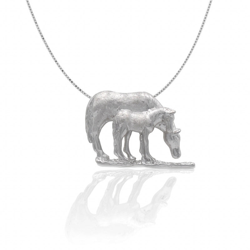 Kelly Herd Grazing Mare & Foal Pendant
