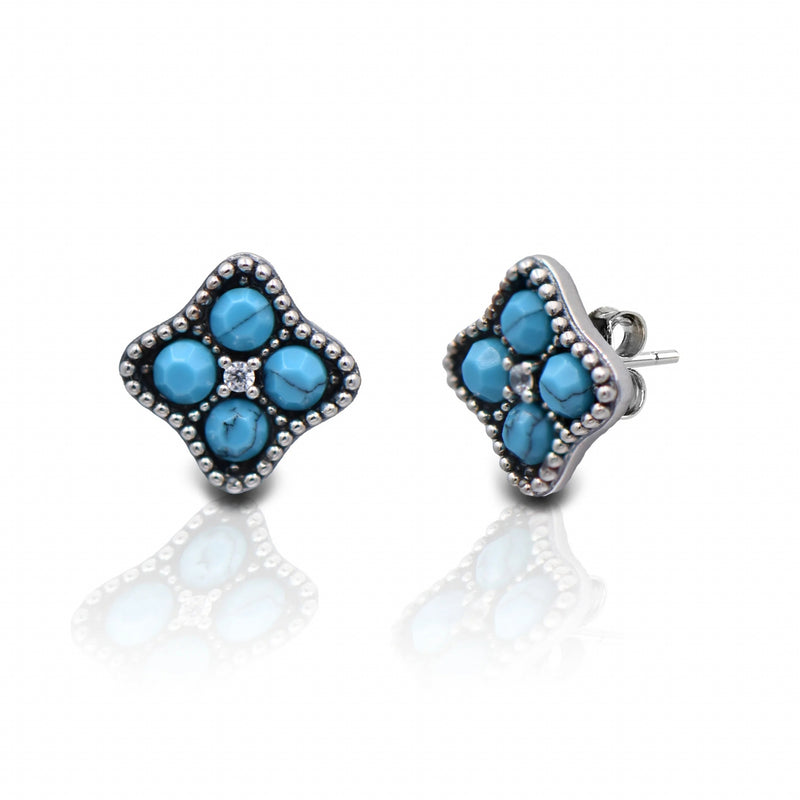 Kelly Herd Turquoise Cluster Earrings