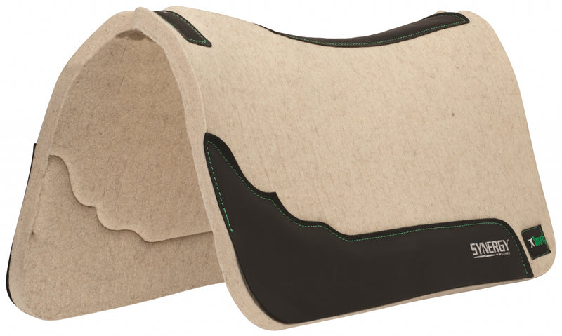 Weaver Smarty X Synergy Contoured Steam Pressed 100% Merino Wool Felt Performance 1" Saddle Pad