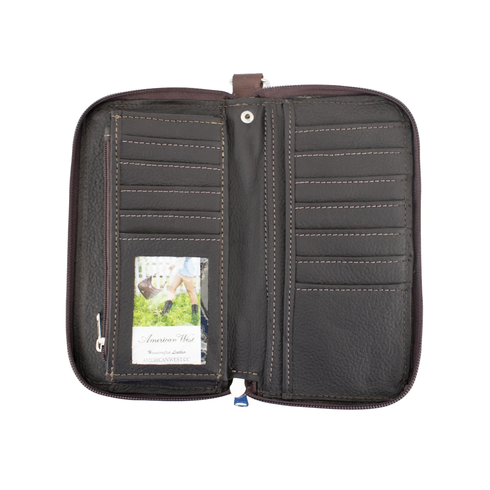 American West Ladies Cowtown Zip-Around Wallet