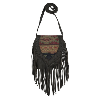 American West Fringed Cowgirl Flap Crossbody Bag