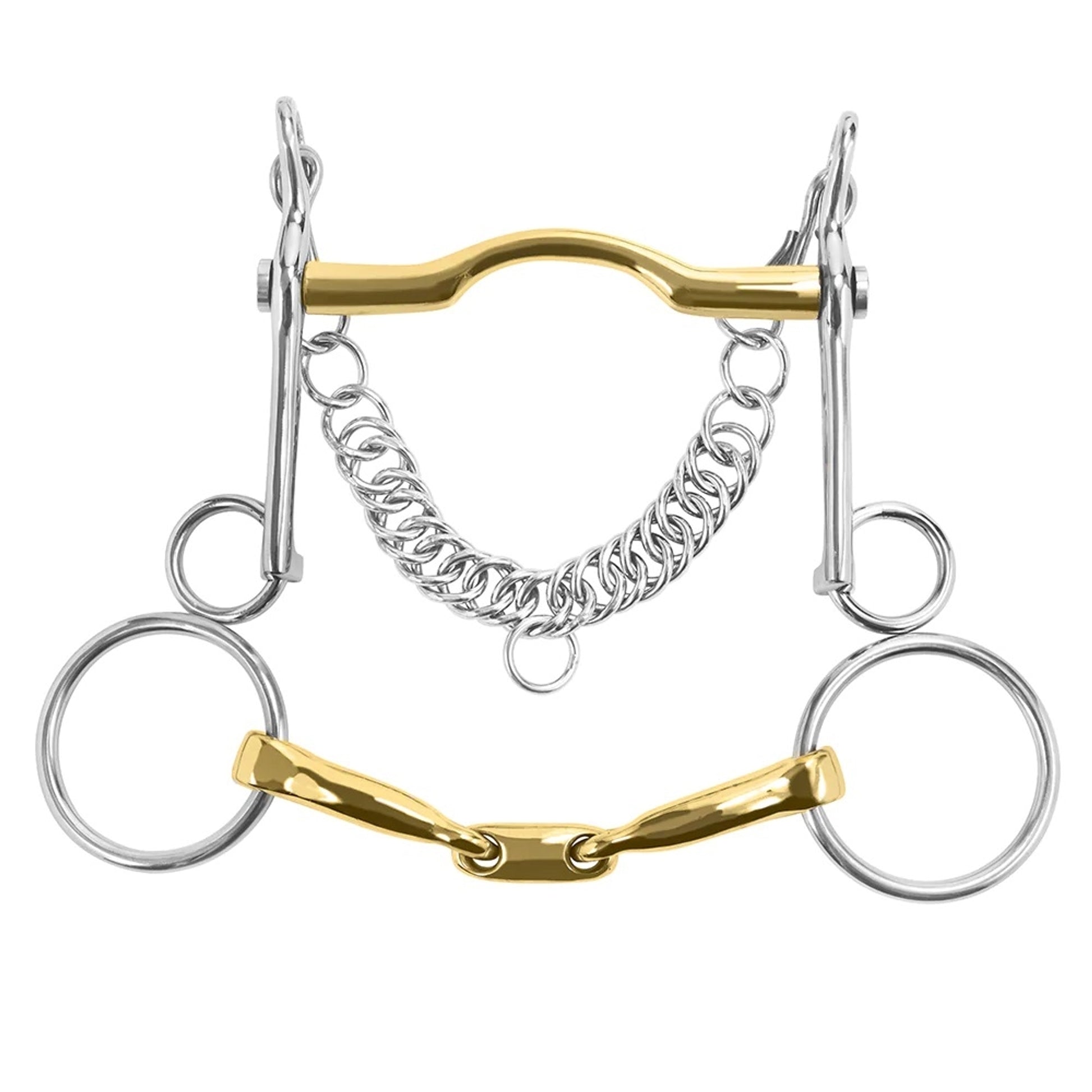 M. Toulouse Sanft Revolving Cheek Curb and Bradoon Bit Set