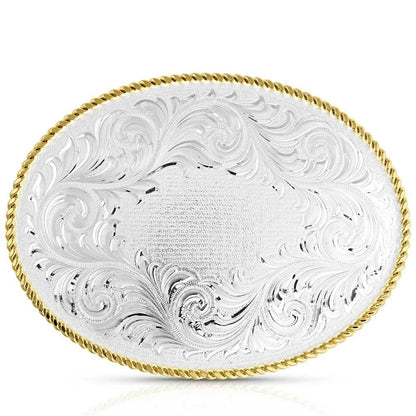 Montana Silversmiths Classic Western Custom Two-Tone Oval Buckle