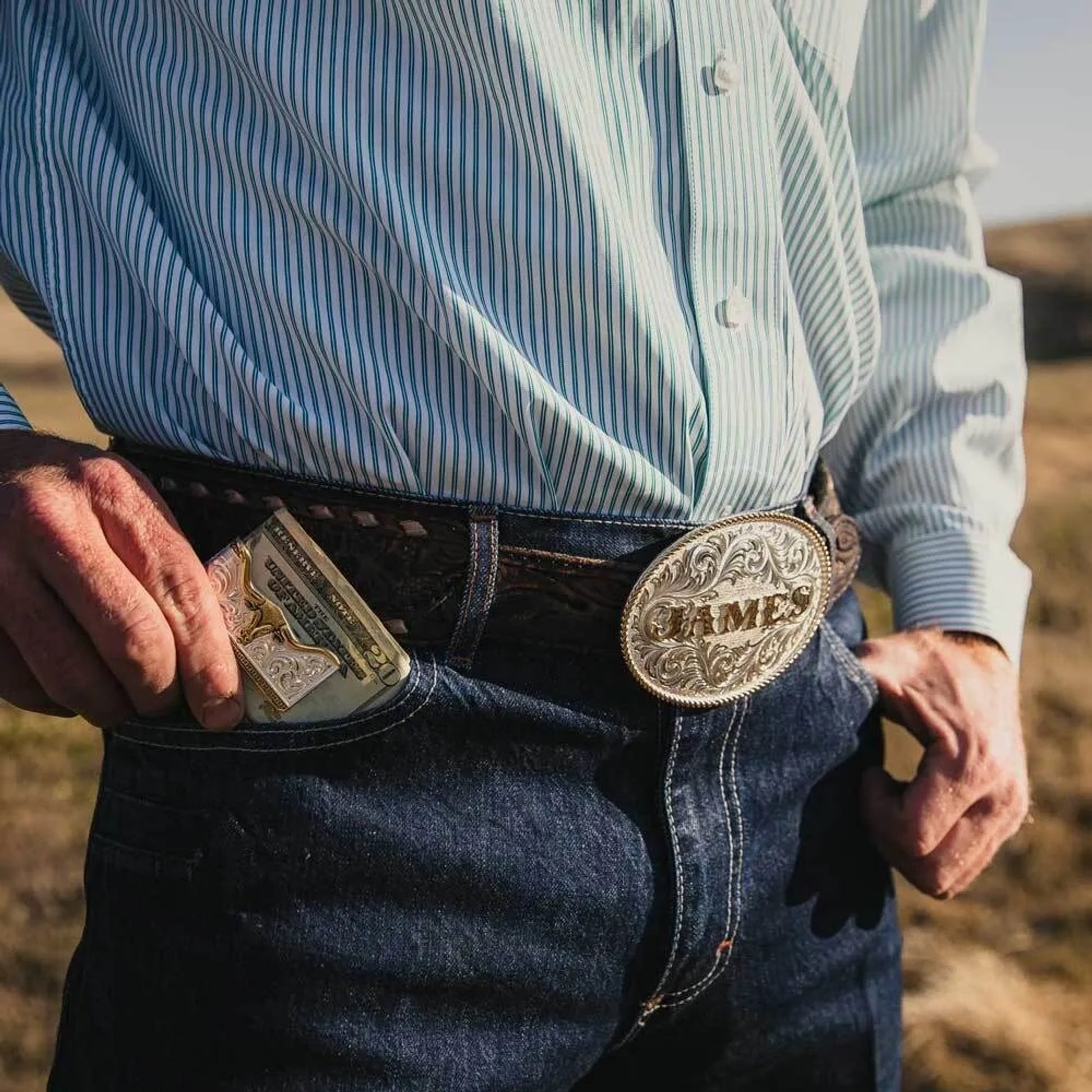 Montana Silversmiths Classic Western Custom Name Buckle