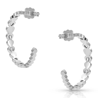 Montana Silversmiths River of Lights Hearts Hoop Earrings