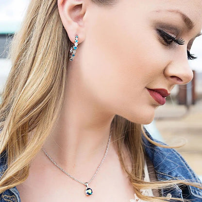 Montana Silversmiths River of Lights Hearts Hoop Earrings