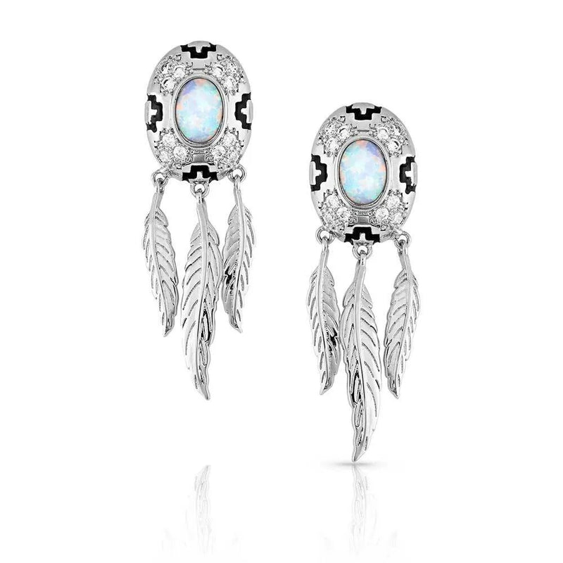 Montana Silversmiths Divine Touch Opal Earrings