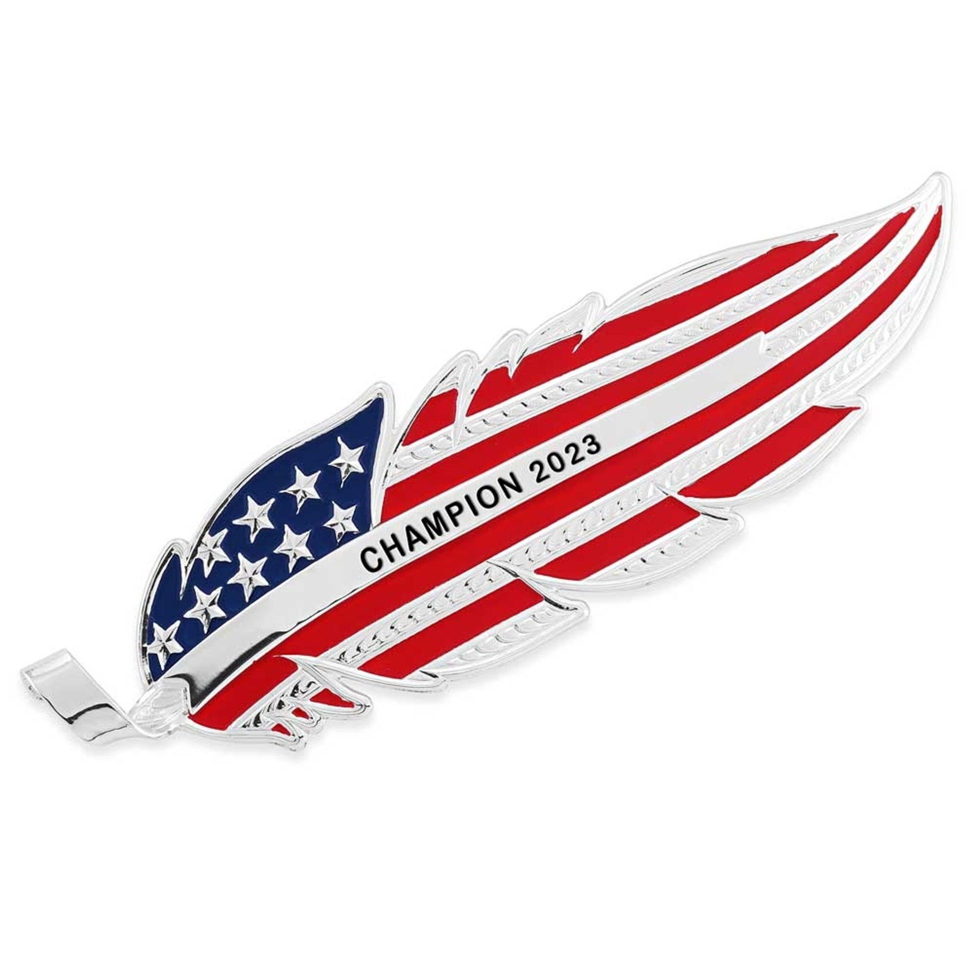 Montana Silversmiths USA Flag Custom Hat Feather