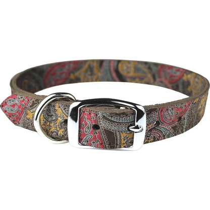 Leather Brothers Paisly Dog Collar