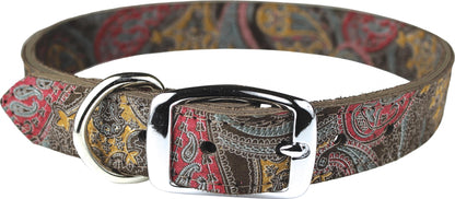 Leather Brothers Paisly Dog Collar