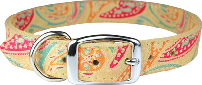Leather Brothers Paisly Dog Collar