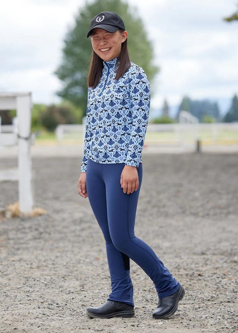 Kerrits Kids Always Cool Ice Fil Long Sleeve Shirt - Print