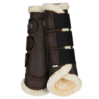 Horze Brushing Boots with Faux Fur