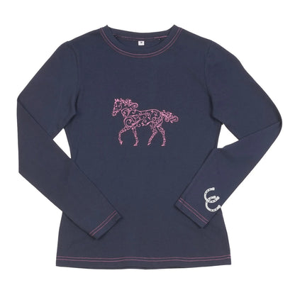EquiStar Kids Graphic Long Sleeve Tee Shirt