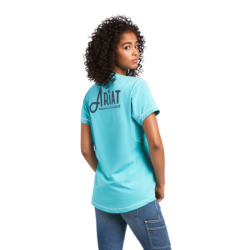 Ariat Ladies Rebar Workman Graphic Ariat Logo T-Shirt